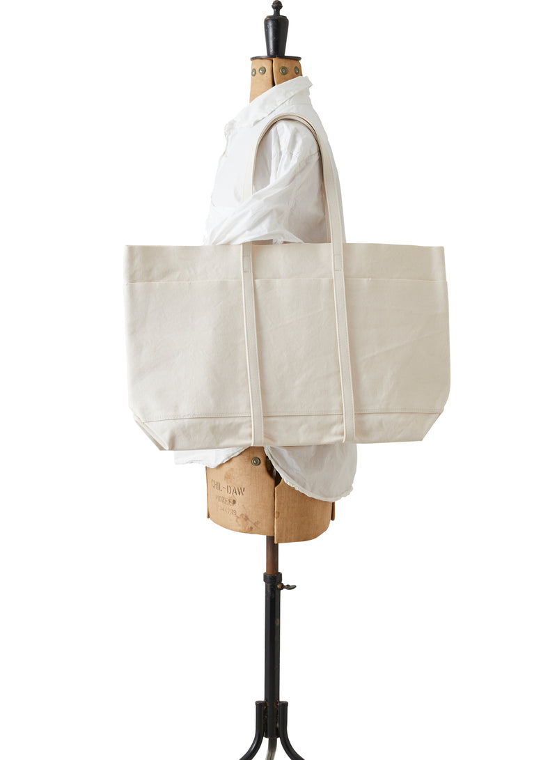 Washed Canvas 6 Pockets Tote Large