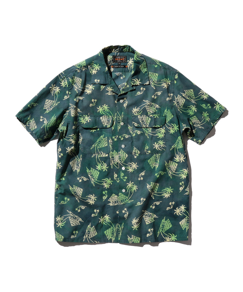 Open Collar Batik Print
