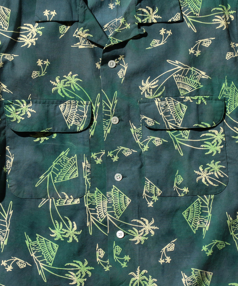 Open Collar Batik Print