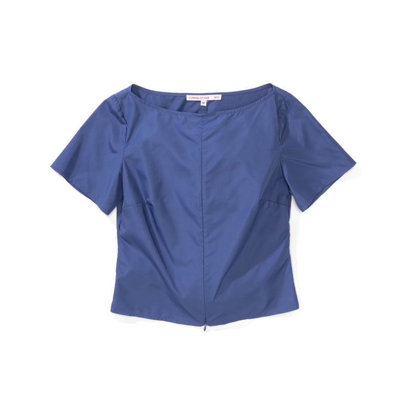 Boat Neck Zip Top
