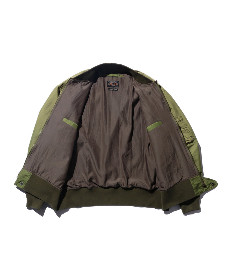 Iridescent Twill Military Flight Jacket