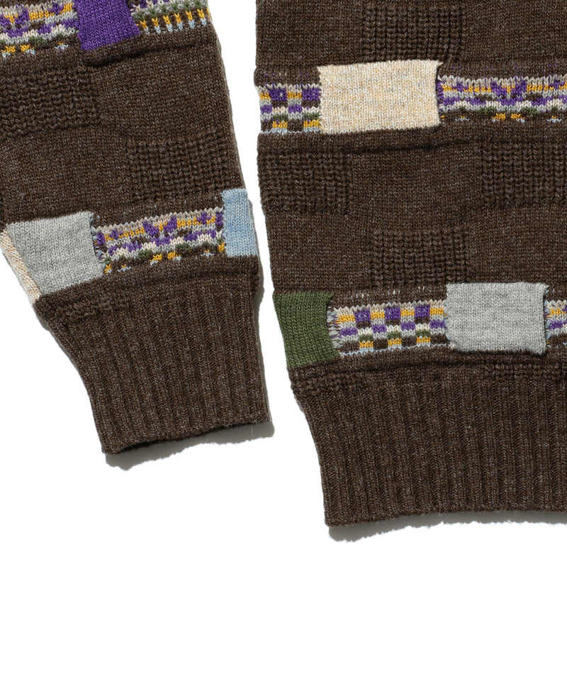 Jacquard Fair Isle Stripe 5G Crew