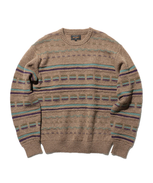 Jacquard Stripe Crew
