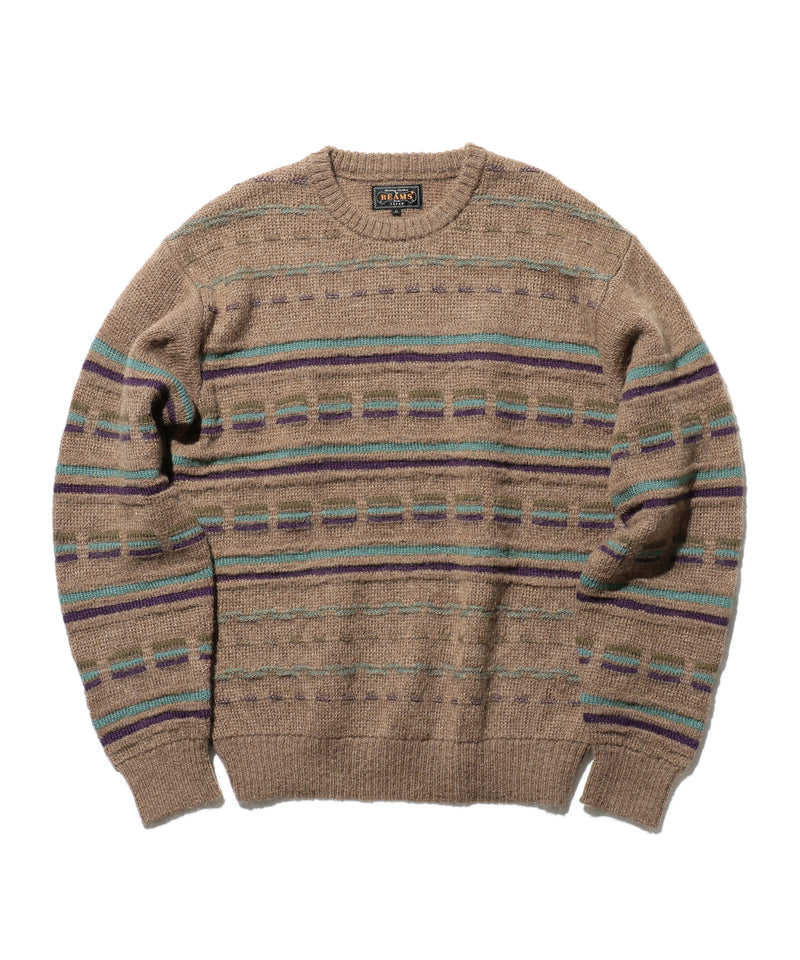 Jacquard Stripe Crew