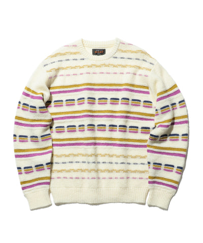 Jacquard Stripe Crew