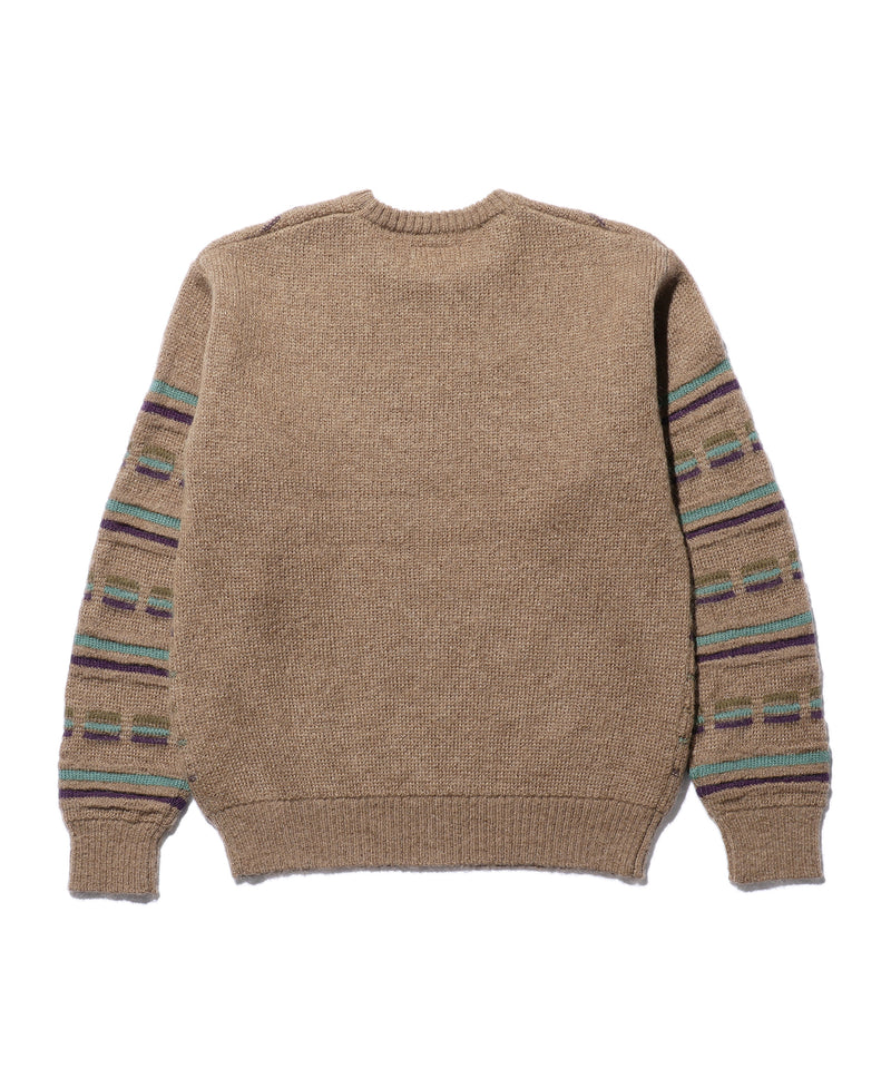 Jacquard Stripe Crew