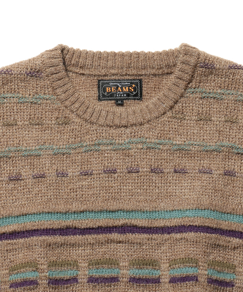 Jacquard Stripe Crew