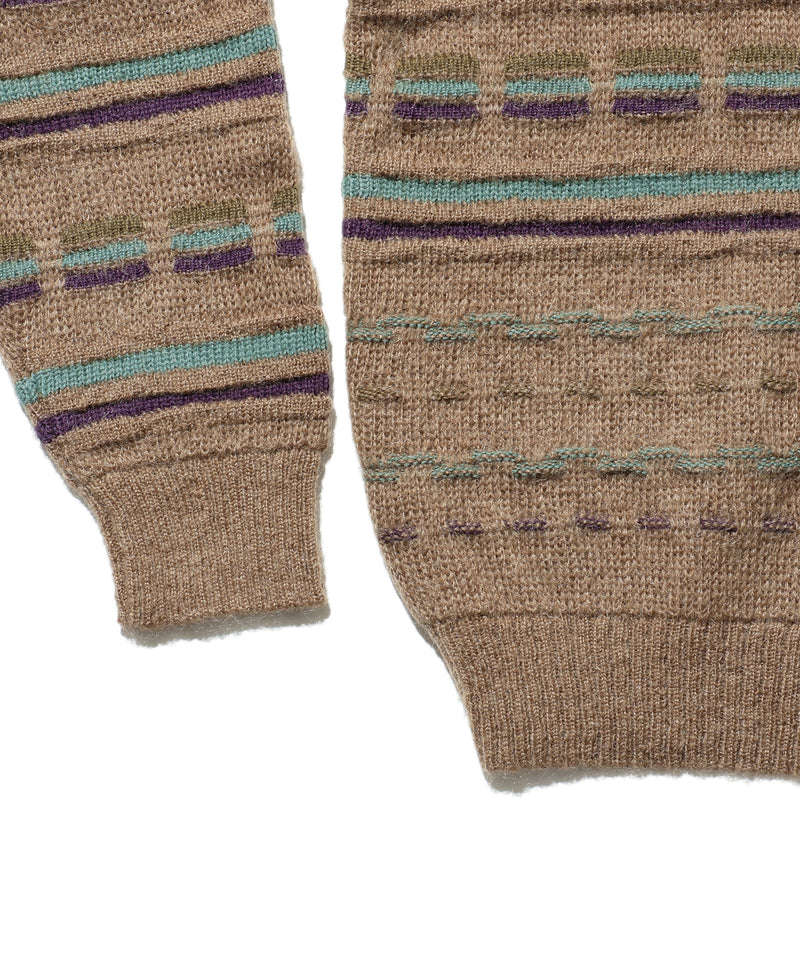 Jacquard Stripe Crew