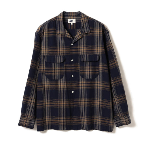 Vincent Nep Herringbone Plaid Shirt