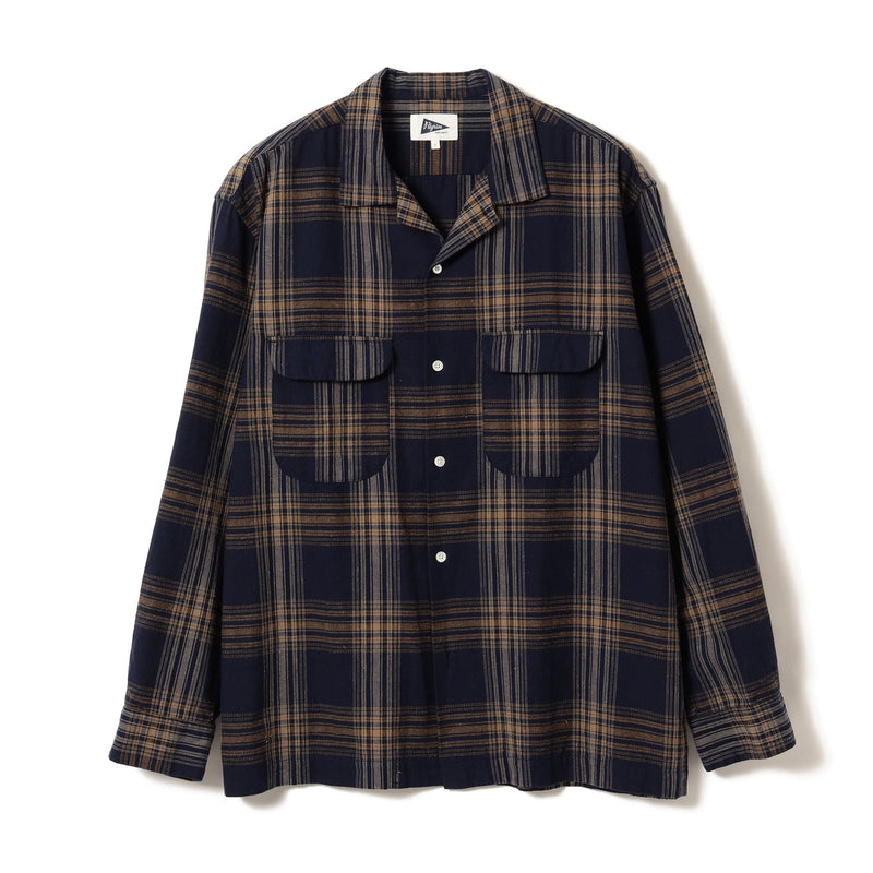 Vincent Nep Herringbone Plaid Shirt