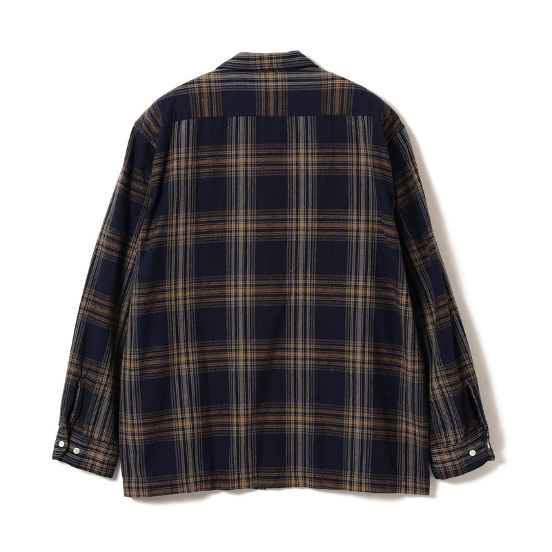 Vincent Nep Herringbone Plaid Shirt