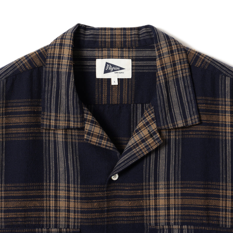 Vincent Nep Herringbone Plaid Shirt