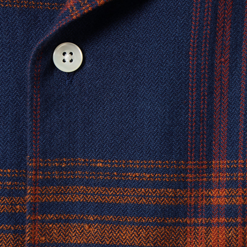 Vincent Nep Herringbone Plaid Shirt