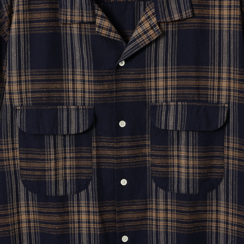 Vincent Nep Herringbone Plaid Shirt