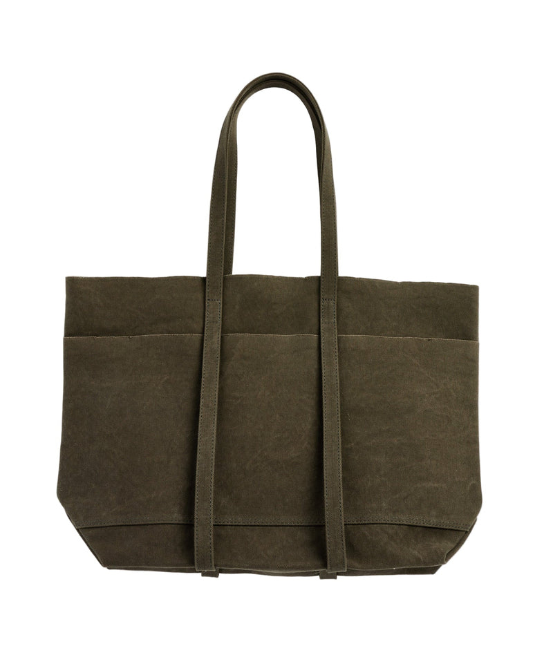 Washed Canvas 6 Pockets Tote Large