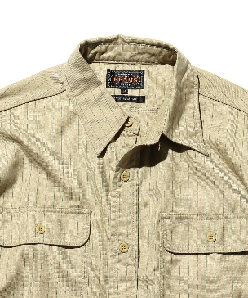 WORK Uniform Serge Pin Stripe Shirt