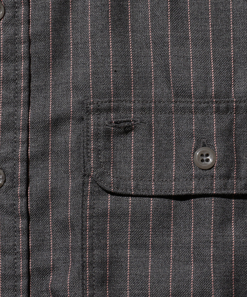 WORK Uniform Serge Pin Stripe Shirt