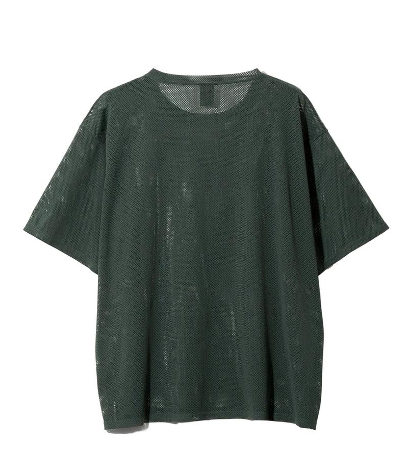 Knit Mesh Short Sleeve Crew Neck Shirt