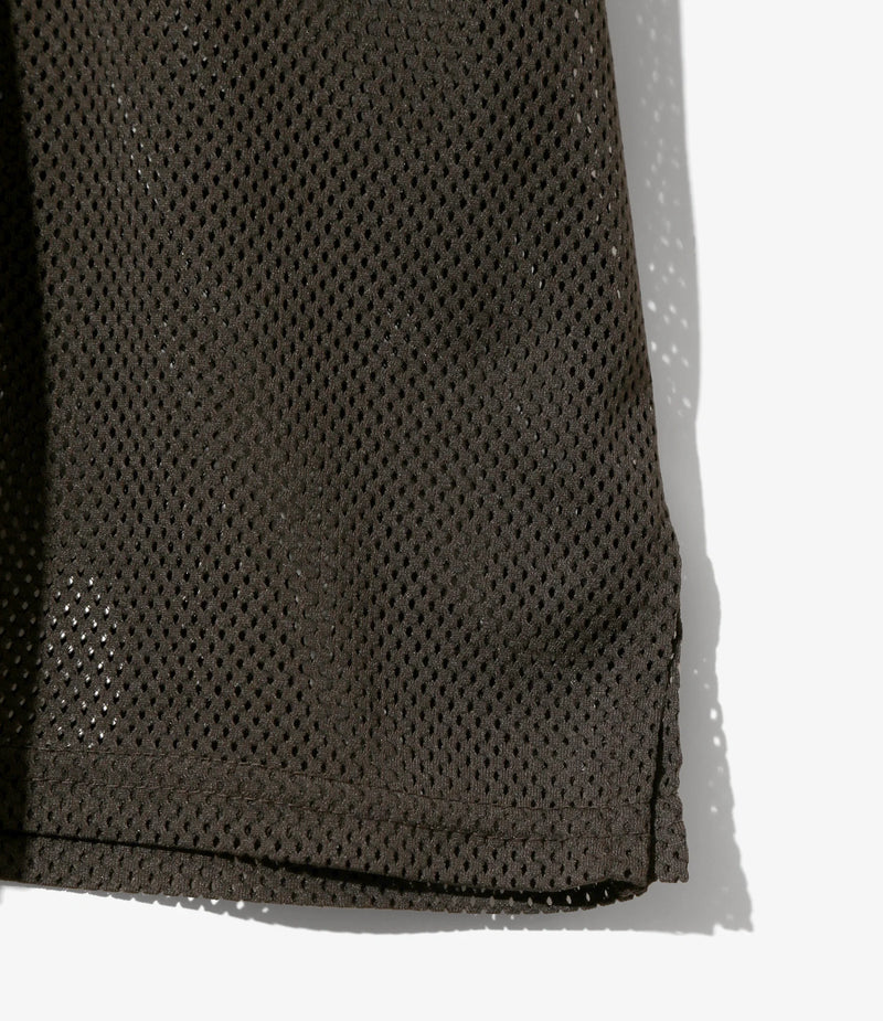 Knit Mesh Short Sleeve Crew Neck Shirt