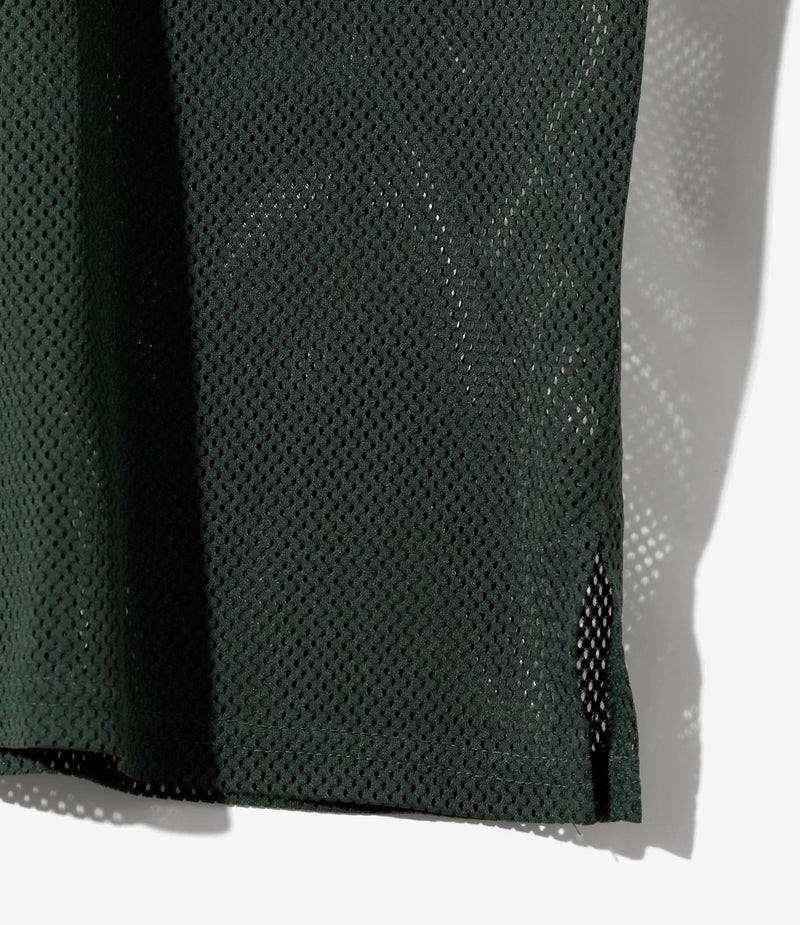 Knit Mesh Short Sleeve Crew Neck Shirt