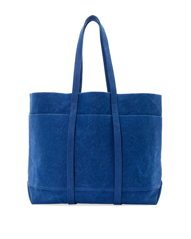 Washed Canvas 6 Pockets Tote Medium