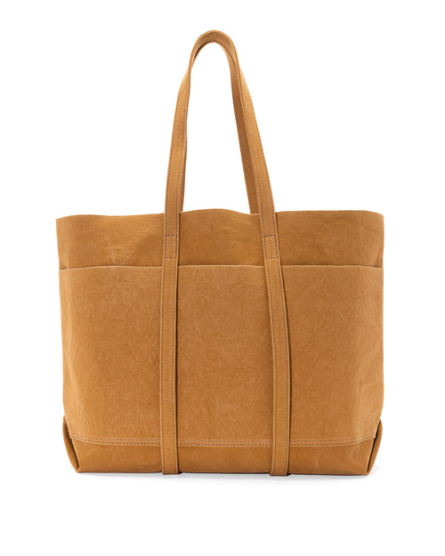 Washed Canvas 6 Pockets Tote Medium