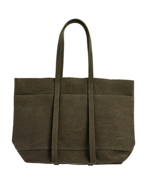  Washed Canvas 6 Pockets Tote Medium 