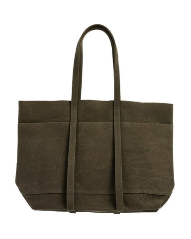 Washed Canvas 6 Pockets Tote Medium
