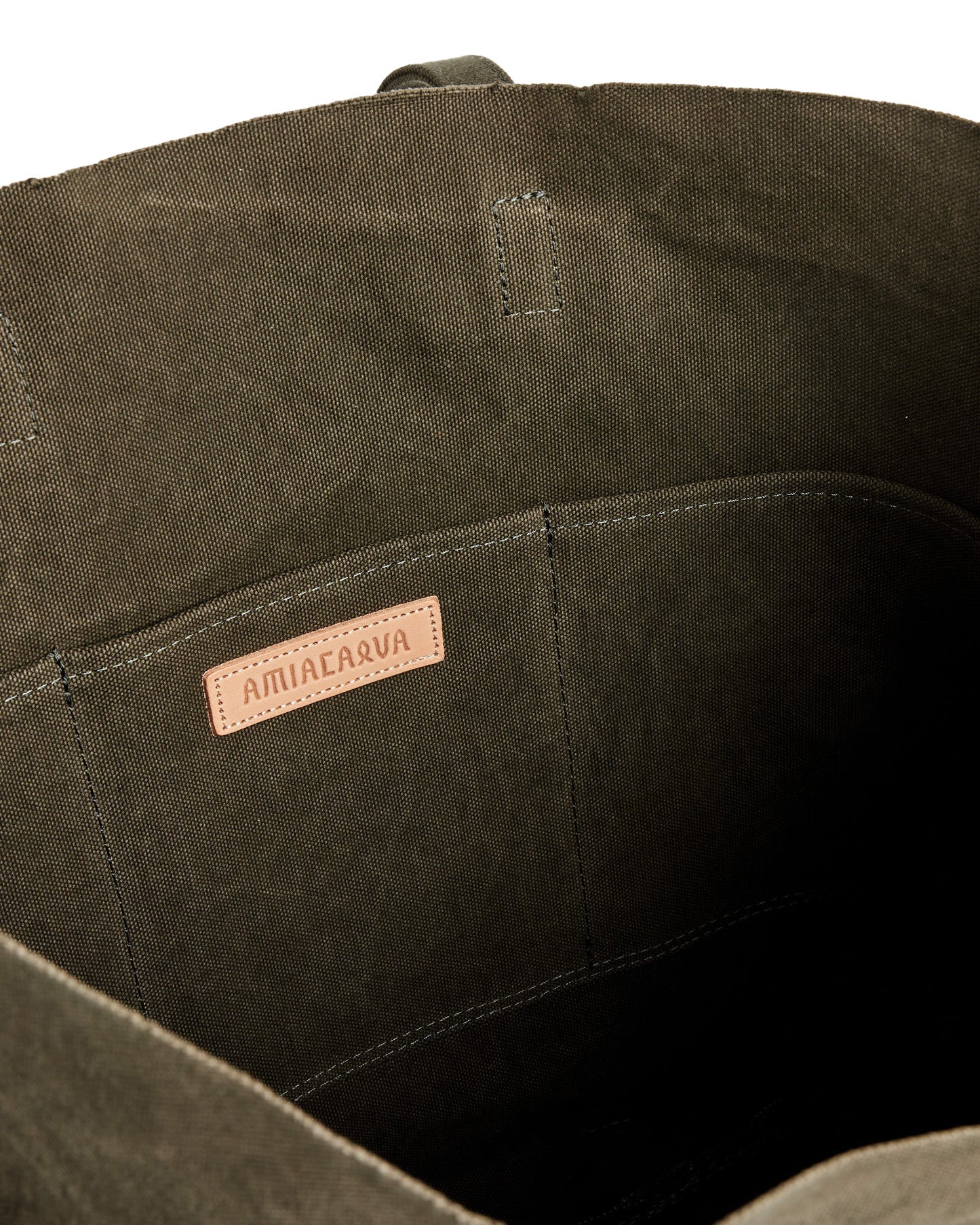 Washed Canvas 6 Pockets Tote Medium