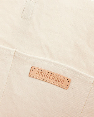  Washed Canvas 6 Pockets Tote Medium 