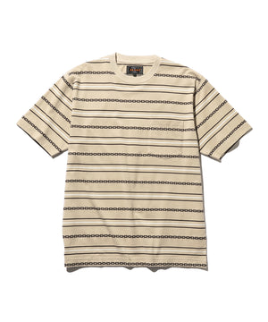  SS Jacquard Stripe Pocket Tee 