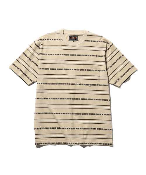 SS Jacquard Stripe Pocket Tee