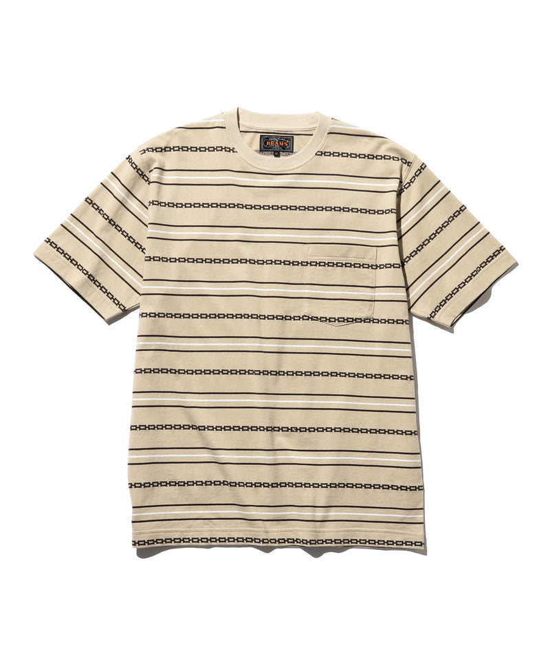 SS Jacquard Stripe Pocket Tee