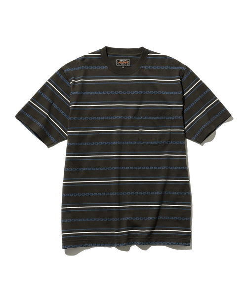 SS Jacquard Stripe Pocket Tee