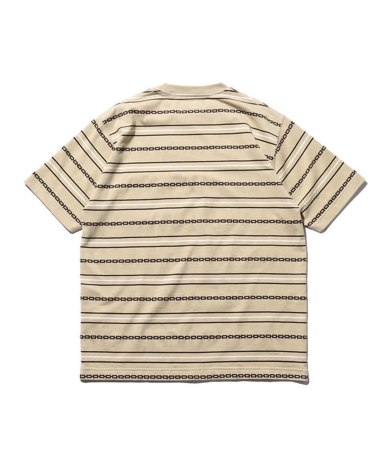 SS Jacquard Stripe Pocket Tee