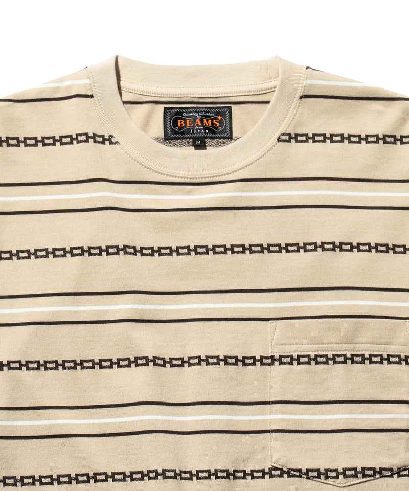 SS Jacquard Stripe Pocket Tee