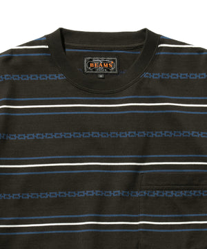  SS Jacquard Stripe Pocket Tee 