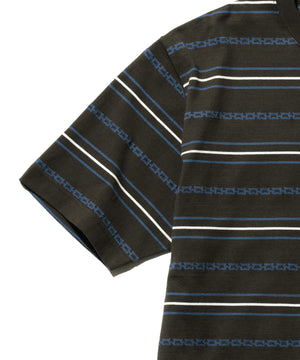  SS Jacquard Stripe Pocket Tee 