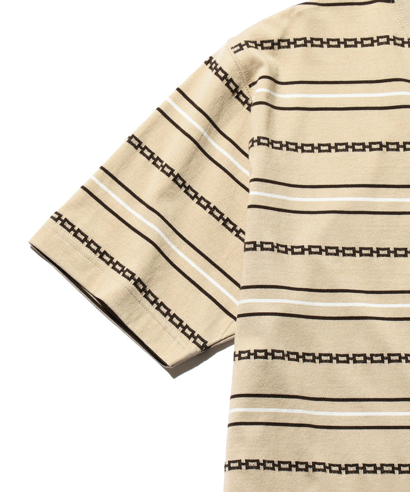 SS Jacquard Stripe Pocket Tee