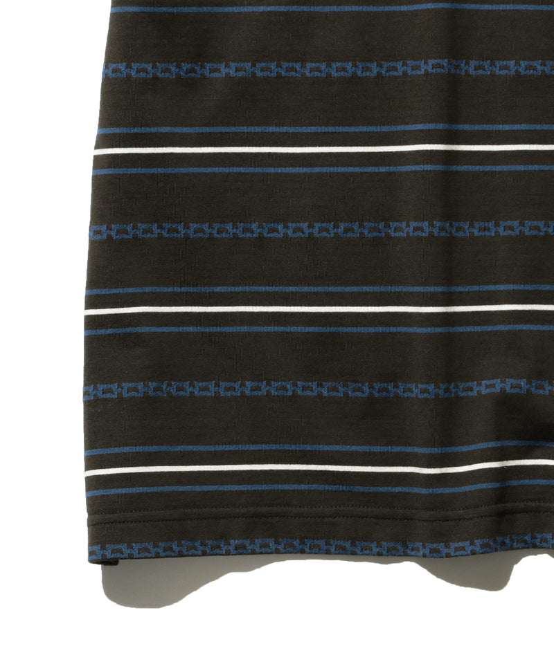 SS Jacquard Stripe Pocket Tee
