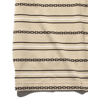  SS Jacquard Stripe Pocket Tee 