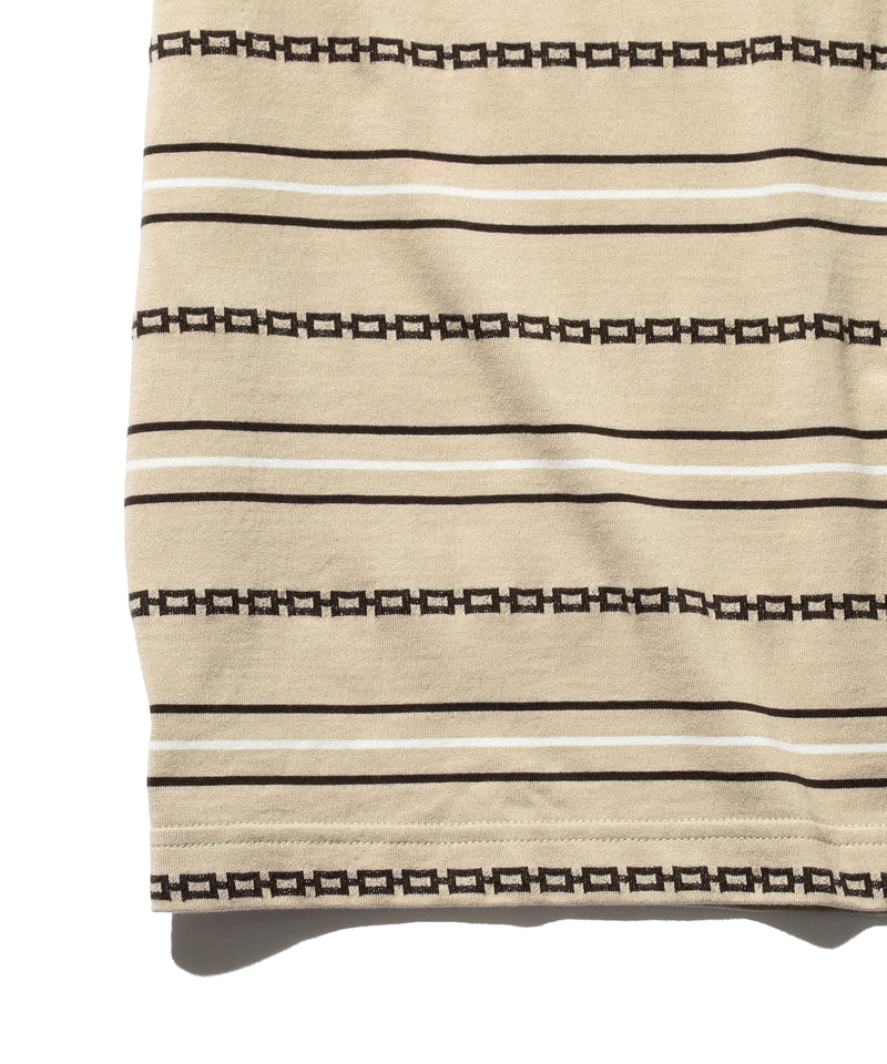 SS Jacquard Stripe Pocket Tee