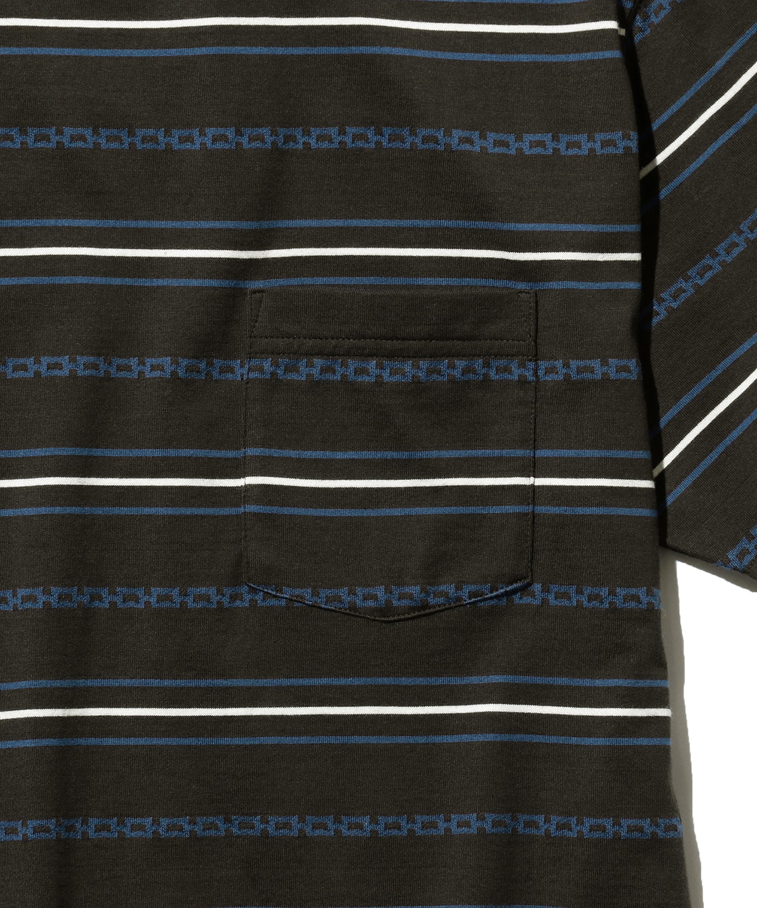 SS Jacquard Stripe Pocket Tee
