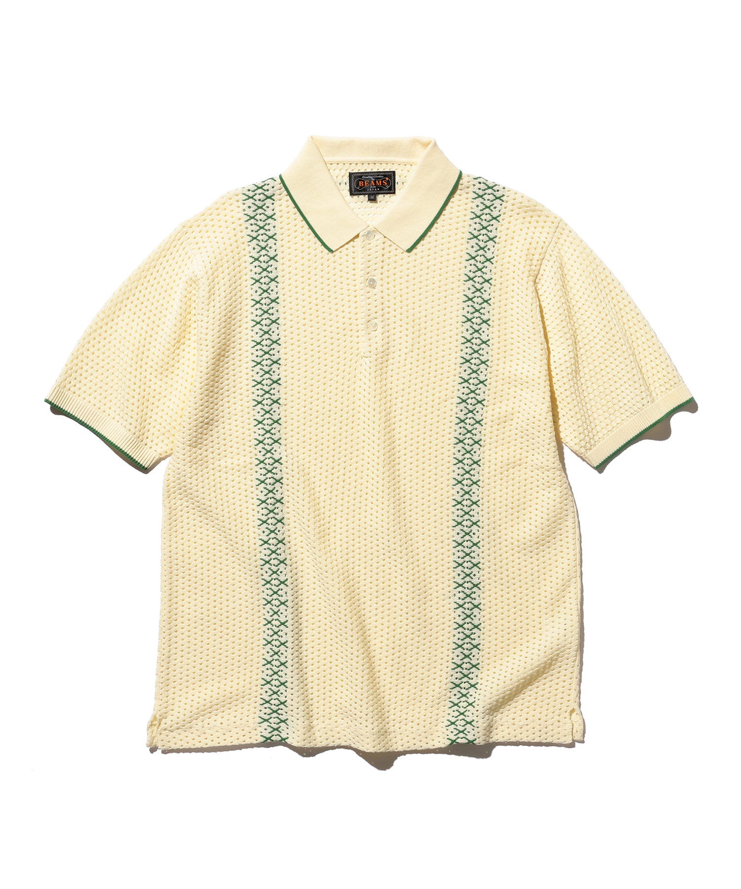 Knit Polo Mesh Stripe