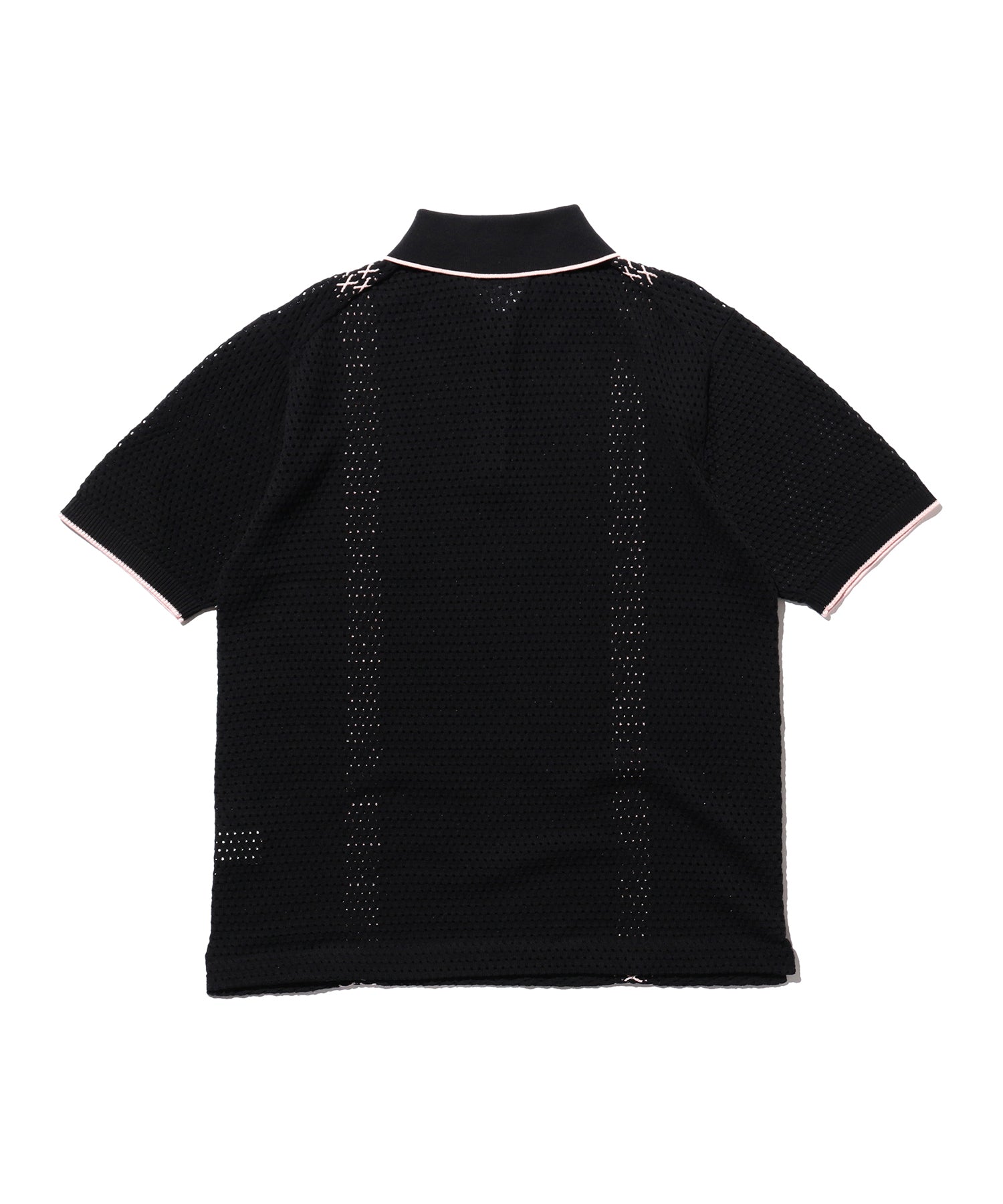 Knit Polo Mesh Stripe
