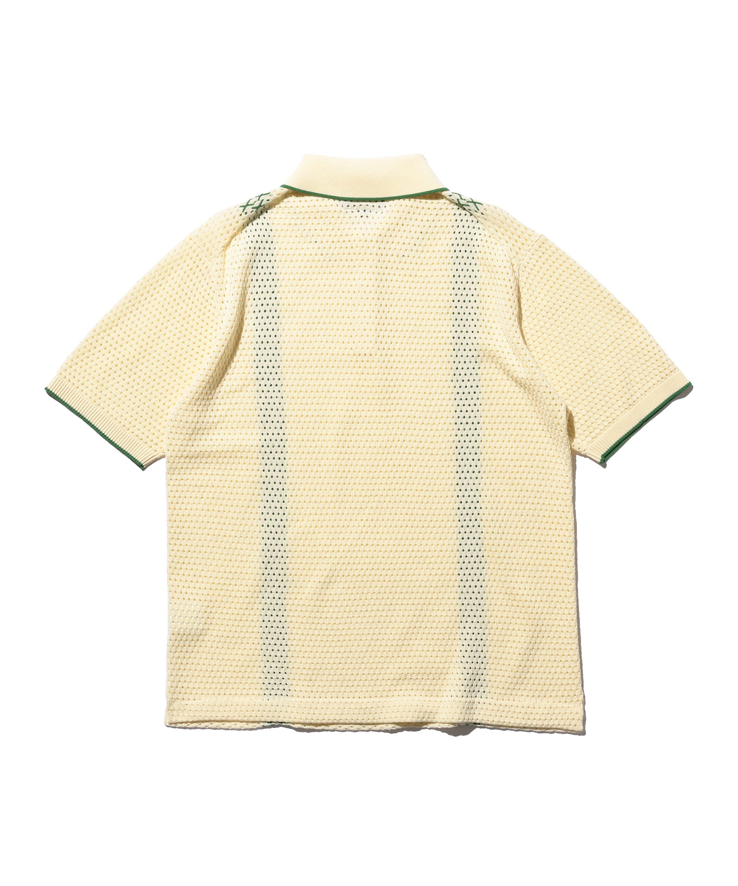 Knit Polo Mesh Stripe