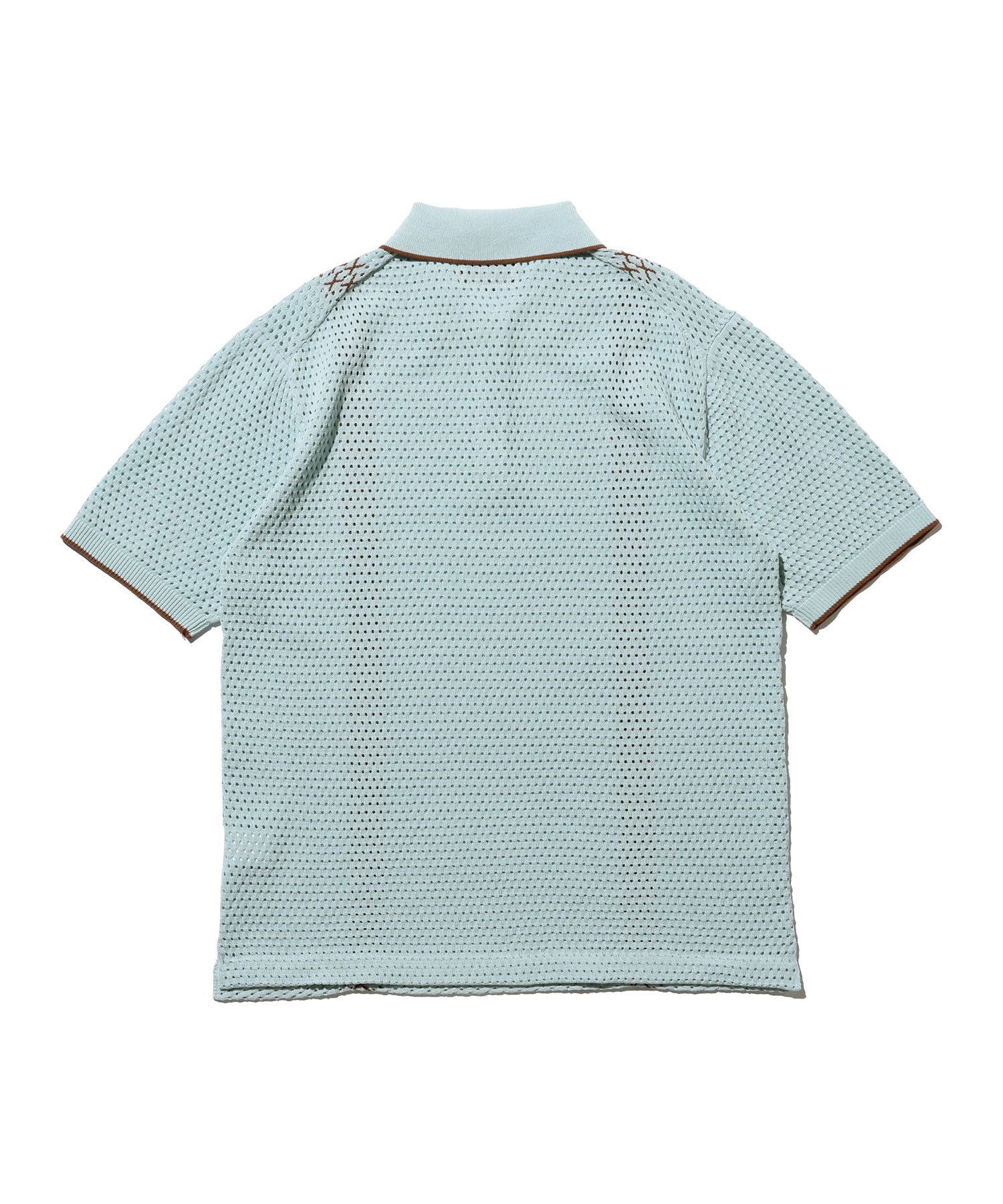 Knit Polo Mesh Stripe