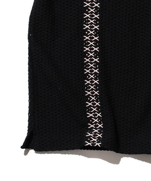  Knit Polo Mesh Stripe 