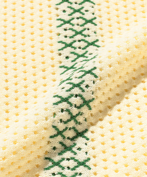  Knit Polo Mesh Stripe 