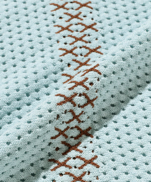  Knit Polo Mesh Stripe 